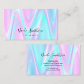 Pastel paarse blauw design visitekaartje (Voorkant / Achterkant)