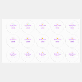 Pastel paarse bloem bruidsmeisje bruid team boho m labels