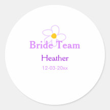 Pastel paarse bloem bruidsmeisje bruid team boho m