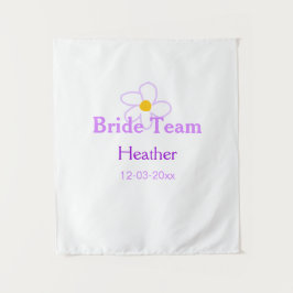 Pastel paarse bloem bruidsmeisje bruid team boho m wandkleed