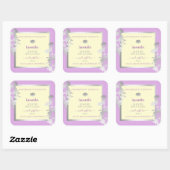  Pastel Paarse Cream Product Labels Zilver (Vel)