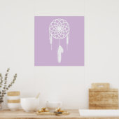 Pastel Paarse Dream Catcher Poster (Keuken)