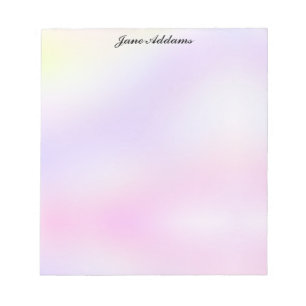 Pastel Paarse en Roze Kantoorartikelen Notitieblok