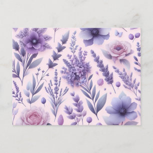 Pastel Paarse esthetische lavendelbloem Briefkaart