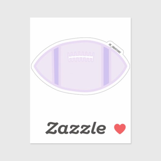 Pastel Paarse Football Sticker (Vel)