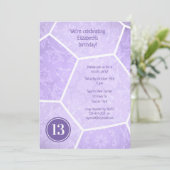 pastel paarse girly soccer - verjaardag kaart (Staand voorkant)