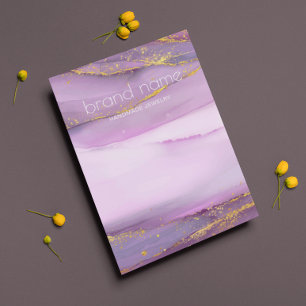 Pastel Paarse gouden randen Oorbel Houder Visitekaartje