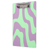 Pastel Paarse groene Abstracte golvende lijnen Klembord (Links)