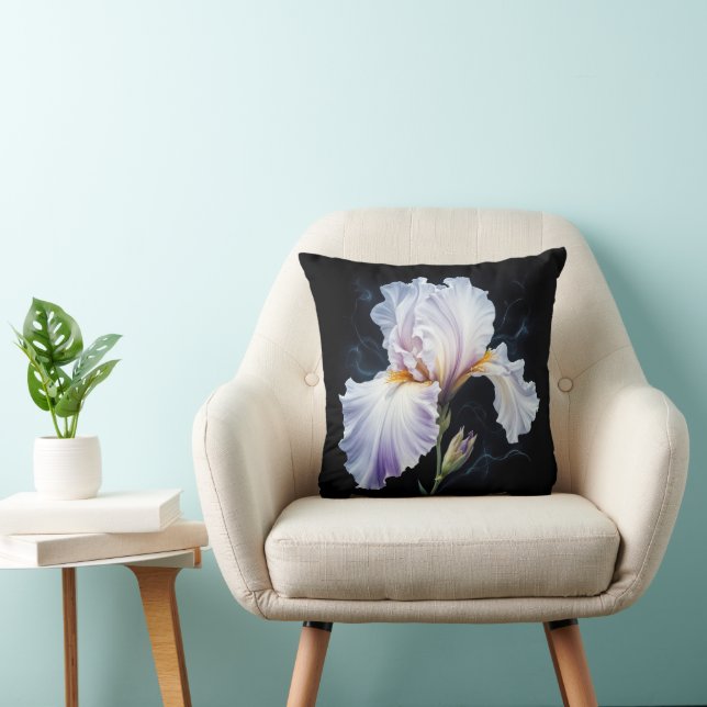 Pastel Paarse Iris Blossom Kussen (Stoel)