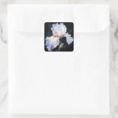 Pastel Paarse Iris Blossom Vierkante Sticker (Tas)