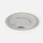 pastel paarse kosmosbloem papieren bordje (Gekanteld)