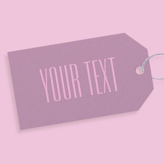 Pastel Paarse & Lichtroze | Moderne bewerkbare tek Cadeaulabel