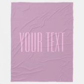 Pastel Paarse & Lichtroze | Moderne bewerkbare tek Fleece Deken (Voorkant)