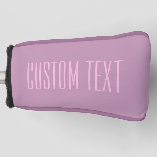 Pastel Paarse & Lichtroze | Moderne bewerkbare tek Golfheadcover (Voorkant)