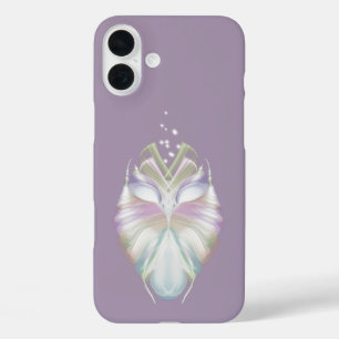 Pastel Paarse Oracle Owl iPhone 16 Plus Hoesje
