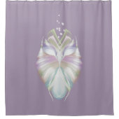 Pastel Paarse Oracle Owl Douchegordijn (Voorkant)