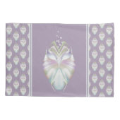 Pastel Paarse Oracle Owl Kussensloop (Achterkant-Links)