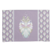 Pastel Paarse Oracle Owl Kussensloop (Voorkant-Rechts)