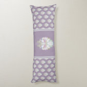 Pastel Paarse Oracle Owl Lichaamskussen (Achterkant (Verticaal))