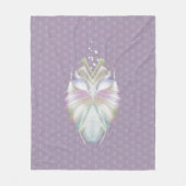 Pastel Paarse Oracle Owl Monogram Fleece Deken (Voorkant)