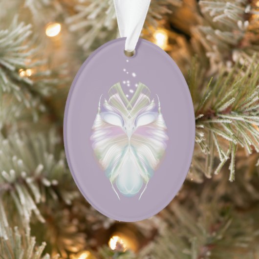Pastel Paarse Oracle Owl Ornament (Boom)