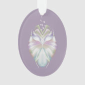 Pastel Paarse Oracle Owl Ornament (voorkant)