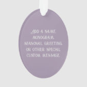 Pastel Paarse Oracle Owl Ornament (achterkant)