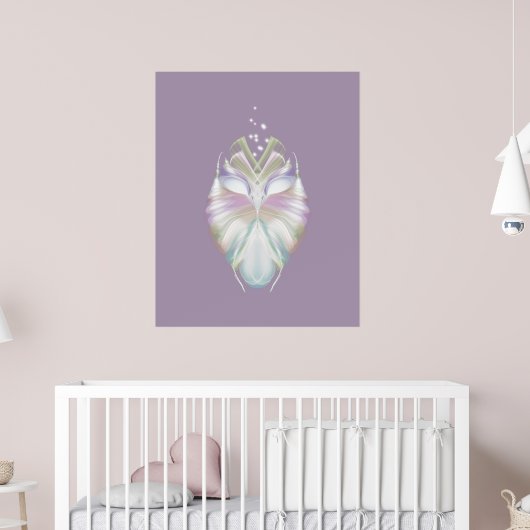 Pastel Paarse Oracle Owl Poster (Kinderkamer 2)