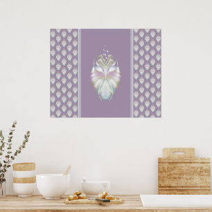 Pastel Paarse Oracle Owl Poster