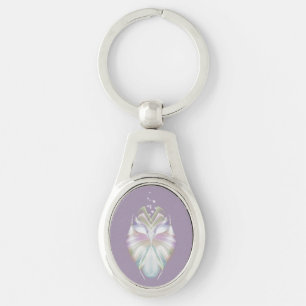 Pastel Paarse Oracle Owl Sleutelhanger