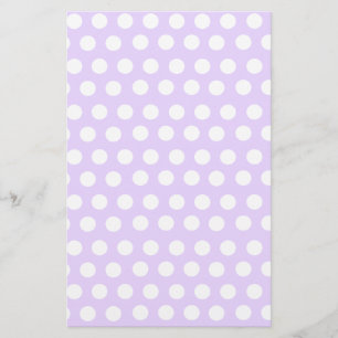 Pastel Paarse Polka Dots Briefpapier