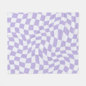 Pastel Paarse psychedelische geruite groovy grid p Fleece Deken (Voorkant (Horizontaal))
