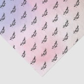 Pastel Paarse Rainbow Gradient Logo Herhaal Patroo Tissuepapier (Detail)
