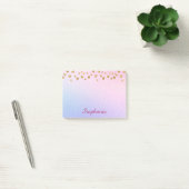 Pastel Paarse Roze Glitter Gouden Sterren Post-it® Notes (Kantoor)