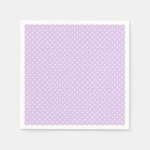 Pastel Paarse Stippen Baby Shower Servet