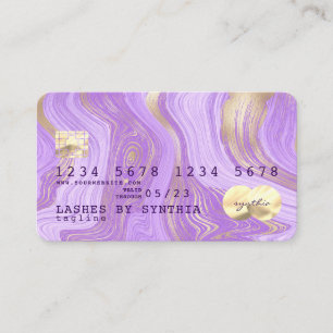 pastel paarse violette lavendel marmer Credit Kaar Visitekaartje