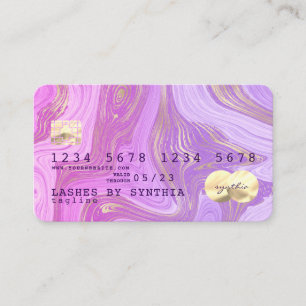 pastel paarse violette lavendel marmer Credit Kaar Visitekaartje