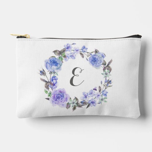 Pastel Paarse Waterverf Bloemen | Monogram Etui (Voorkant)