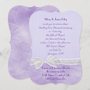 pastel paarse Wedding Vow Renewal Ceremony Kaart