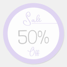 Pastel paarse winkel promotie verkoop sticker