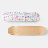 Pastel Paarse Witch Designer Skateboard Deck (Horizontaal)