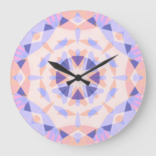 Pastel Paarse Zachte Perzik Roze Star Dopamine Dec Grote Klok