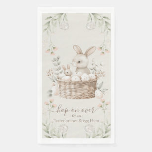 Pastel Paasbrunch & Egg Hunt Bunny Basket Eieren Servet
