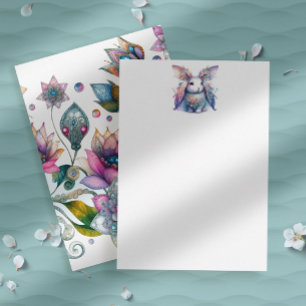 Pastel Paashaas Briefpapier Notitiekaart Notitiekaartje
