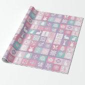 Pastel paashaas Schattigee Giftwrap Cadeaupapier (Uitgerold)