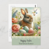 Pastel Paasvakantie gepersonaliseerd Briefkaart (Voorkant / Achterkant)