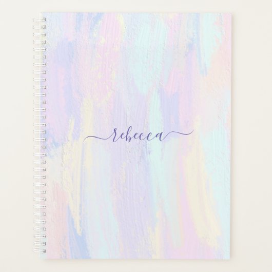 Pastel Paint Strokes Planner (Voorkant)