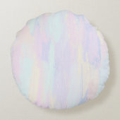 Pastel Paint Strokes Rond Kussen (Achterkant)