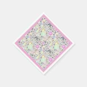 Pastel paisley servetten