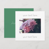 Pastel Pale Rose Violet Rose Fleurs Invitation (Devant / Derrière)